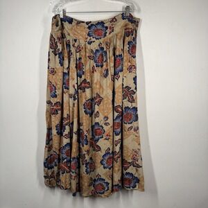 Vtg 90s Y2K Katy D Grunge Whimsical Gothic Autumn Floral Broom Skirt Sz 22/24